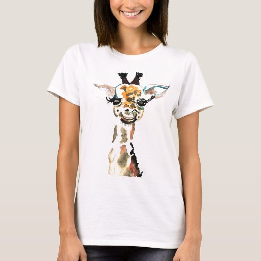 T-shirt mignon de girafe (Devant)