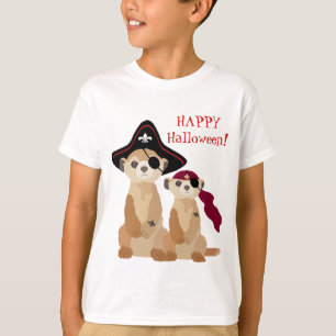 T-shirt mignon de Halloween : Meerkats dans des