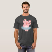 T-shirt mignon de porc de ballerine de bande (Devant entier)