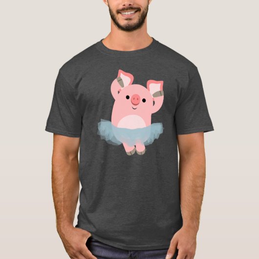 T-shirt mignon de porc de ballerine de bande (Devant)