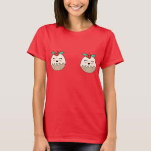 T-shirt mignon de pudding de Noël de Noël de