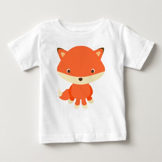 T-shirt mignon de renard de bébé (Devant)