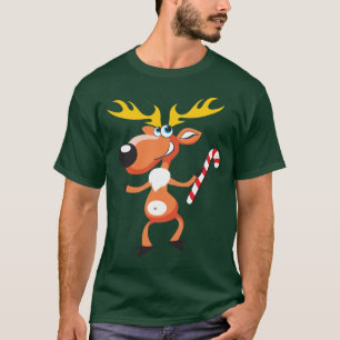 T-shirt mignon de renne de Noël