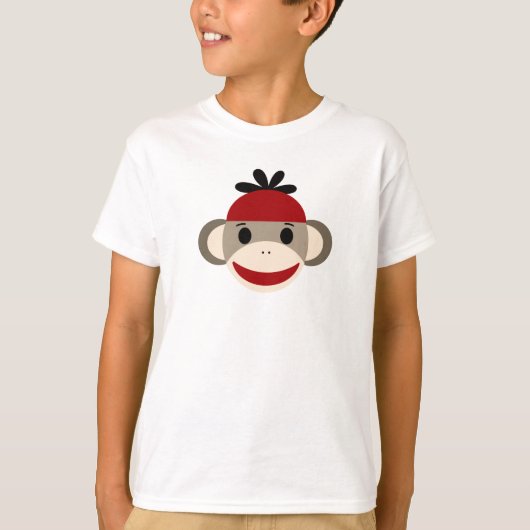 T-shirt mignon de singe de chaussette (Devant)