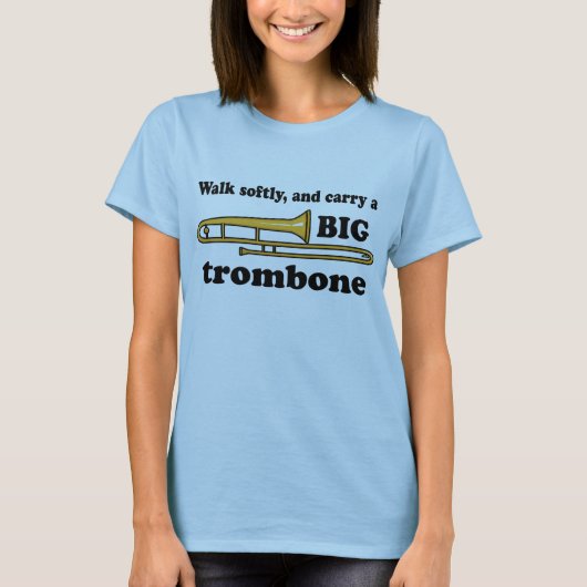 T-shirt mignon de slogan de trombone (Devant)