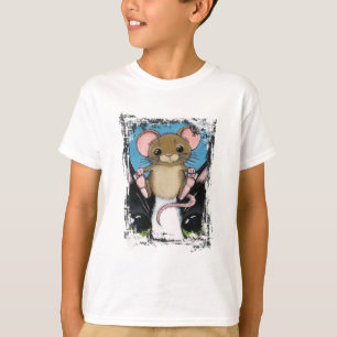 T-shirt mignon de souris et de chat