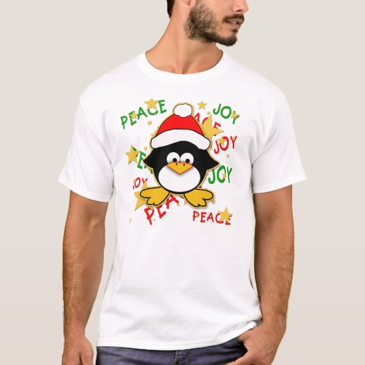 T-shirt mignon de vacances de pingouin de bébé (Devant)