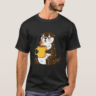 T-shirt Mignon dessin de loutre de mer drôle pour adulte a