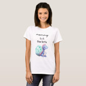 T-shirt Mignon dinosaure à l'aquarelle future maman (Devant entier)