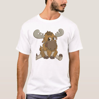 T-shirt mignon d'orignaux de bande dessinée