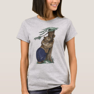 T-shirt Mignon drôle Arbre fantaisiste Ours qui embrasse E