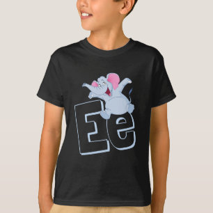 T-shirt Mignon E pour éléphant - Enfants ABCD English Alph