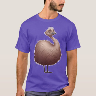 T-shirt Mignon Emu Bird dans le style de dessin