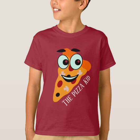 T-shirt mignon enfant pizza ajouter du texte (Devant)