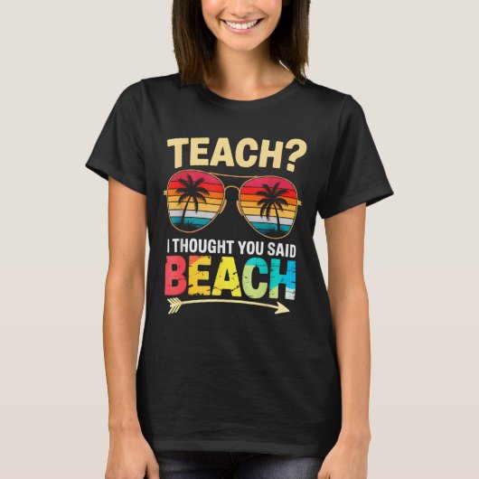 T-shirt Mignon enseigner pensée dite professeur de plage é (Devant)