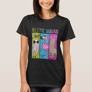 T-shirt Mignon et Paresseux Flamingo Lama Meilleure Copin