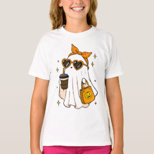 T-shirt Mignon Fantôme de la Saison Effrayante avec Café G