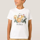 T-shirt mignon filles écureuil ajouter nom (Devant)