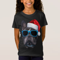 Mignon Français Bulldog Santa Hat Image Drôle Chri