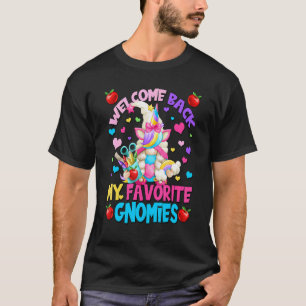 T-shirt Mignon Gnome Professeur Licorne Pour Femmes Bienve