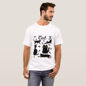 T-shirt mignon groupe de chat, chats amusants, amant mâle  (Devant entier)