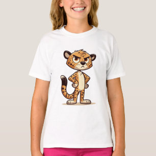 T-shirt mignon guépard mécontent