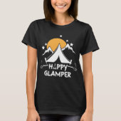 T-shirt mignon heureux de camp de Glamper Glamping (Devant)
