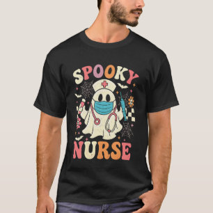 T-shirt Mignon infirmière fantôme graphique Halloween avec