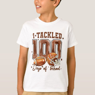 T-shirt Mignon J'ai Réussi 100 Jours École Football Enfant