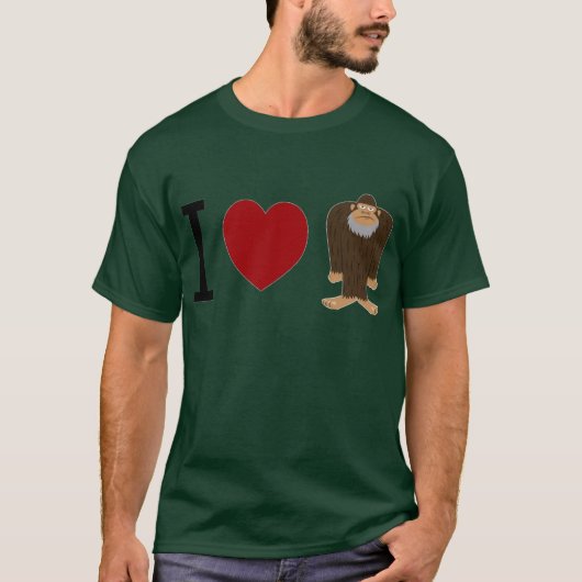 T-shirt MIGNON ! J'AIME la conception de <3 BIGFOOT - (Devant)