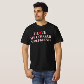 T-shirt Mignon J'aime mon cougar petite amie Saint-Valenti (Devant entier)