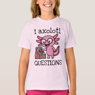 T-shirt Mignon Je Axolotl Questions aztec Oh Non bouton ro