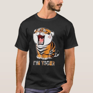 T-shirt Mignon Je Suis Tigre Pour Tigre Chat Papa Chat Mam