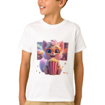 T-shirt Mignon Kitty Popcorn