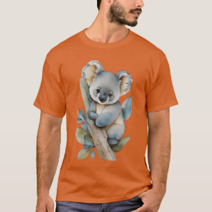T-shirt Mignon koala aquarelle mignons animaux vintage