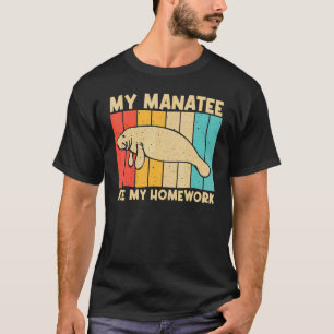 T-shirt Mignon Lamantin Pour Enfants Garçons Vache Marine 