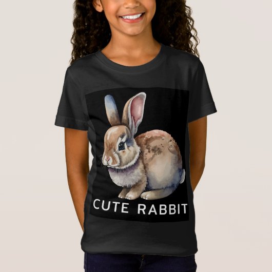 T-shirt mignon lapin (Devant)