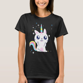 T-shirt Mignon Licorne Chat Caticorne Filles Otaku Japonai