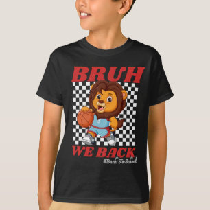 T-shirt Mignon Lion de Basketball BRUH NOUS REVOICI De Ret