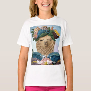 T-shirt Mignon Lote my Mama Llama tee pour enfants