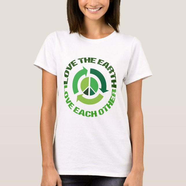 T-shirt Mignon Love The Earth Activiste De l'environnement (Devant)