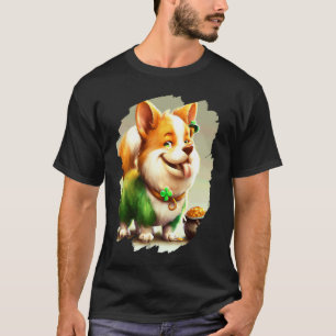 T-shirt Mignon Lutin Corgi Chien St. Patrick 3