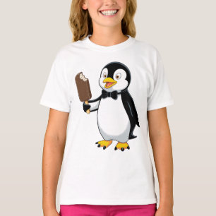 T-shirt Mignon manchot avec design de dessin animé de glac