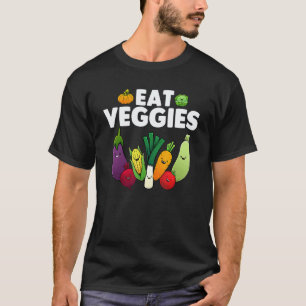 T-shirt Mignon Manger des Légumes Pour Hommes Femmes Végét