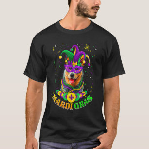 T-shirt Mignon Mardi Gras Australian Cattle Dog Papa Chien