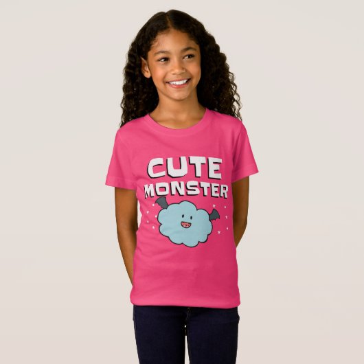 T-shirt mignon Monster Girls' Fine Jersey (Devant entier)