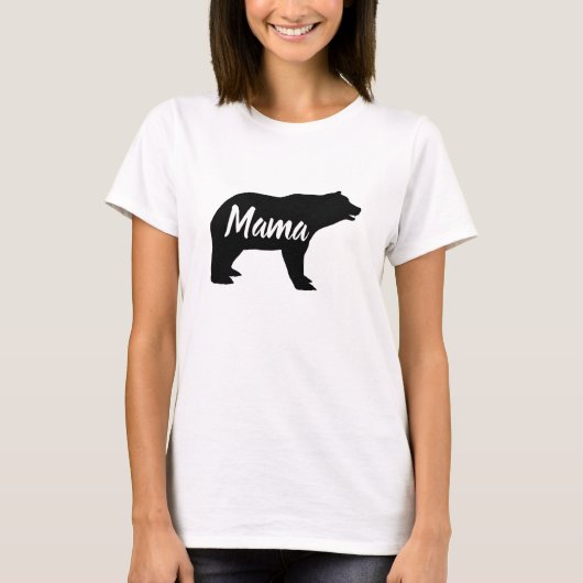 T-shirt mignon ours mama animal de forêt (Devant)