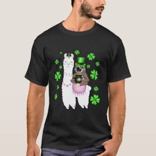 T-shirt Mignon paresseux irlandais montant une licorne lam