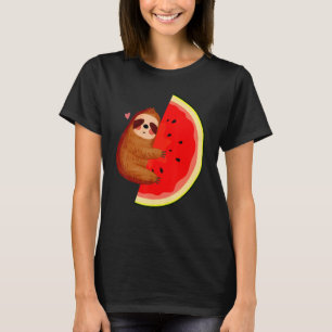 T-shirt Mignon Paresseux & Pastèque Melon Été Tropical Fru