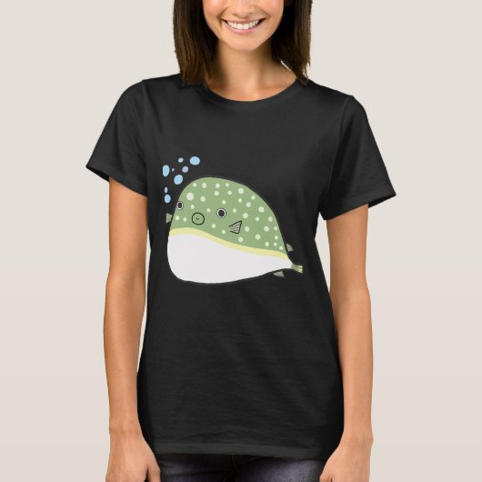 T-shirt Mignon poisson-globe (poisson gonflable / globe) (Devant)